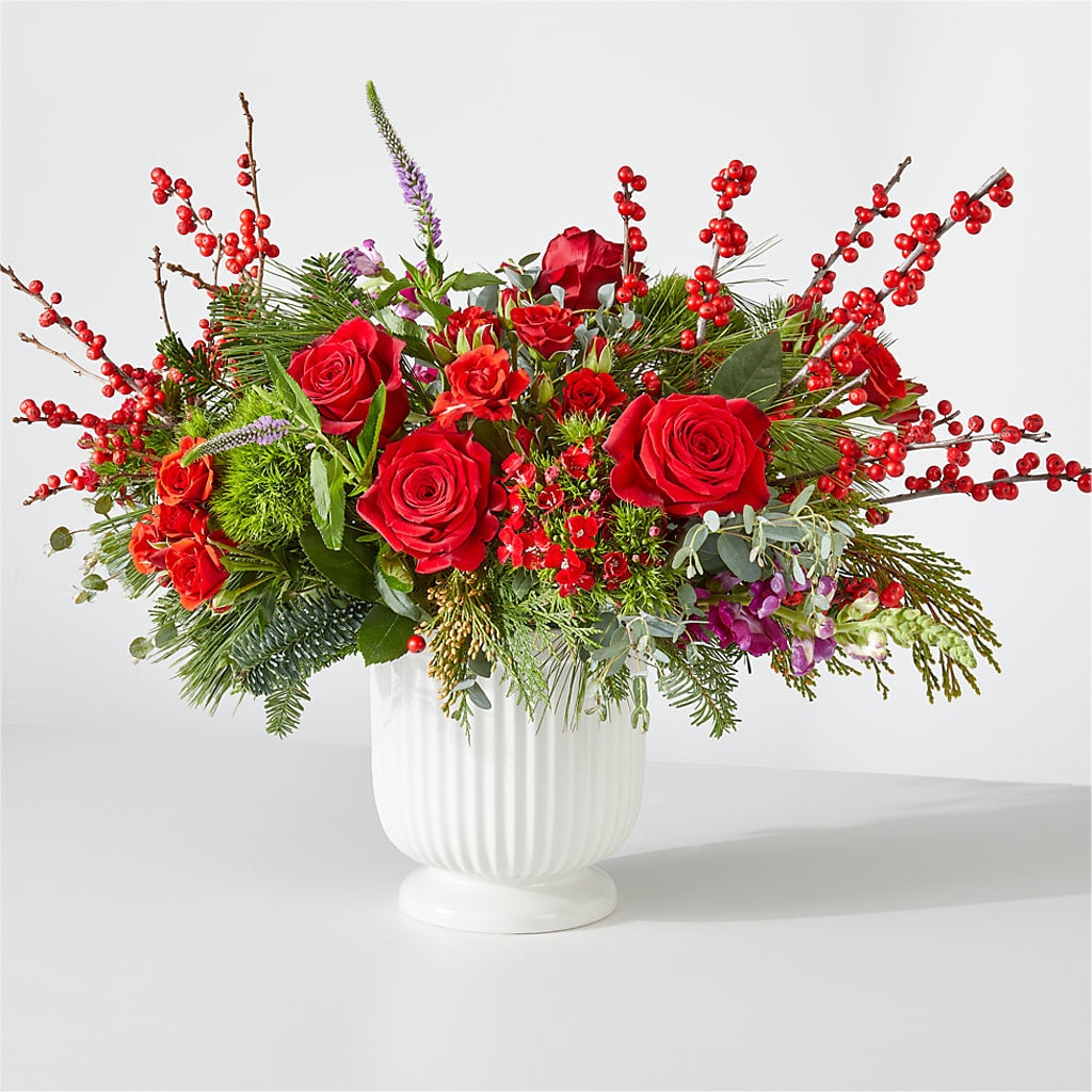 Big Red Bow Bouquet – Blue Ridge Flowers, Blue Ridge GA