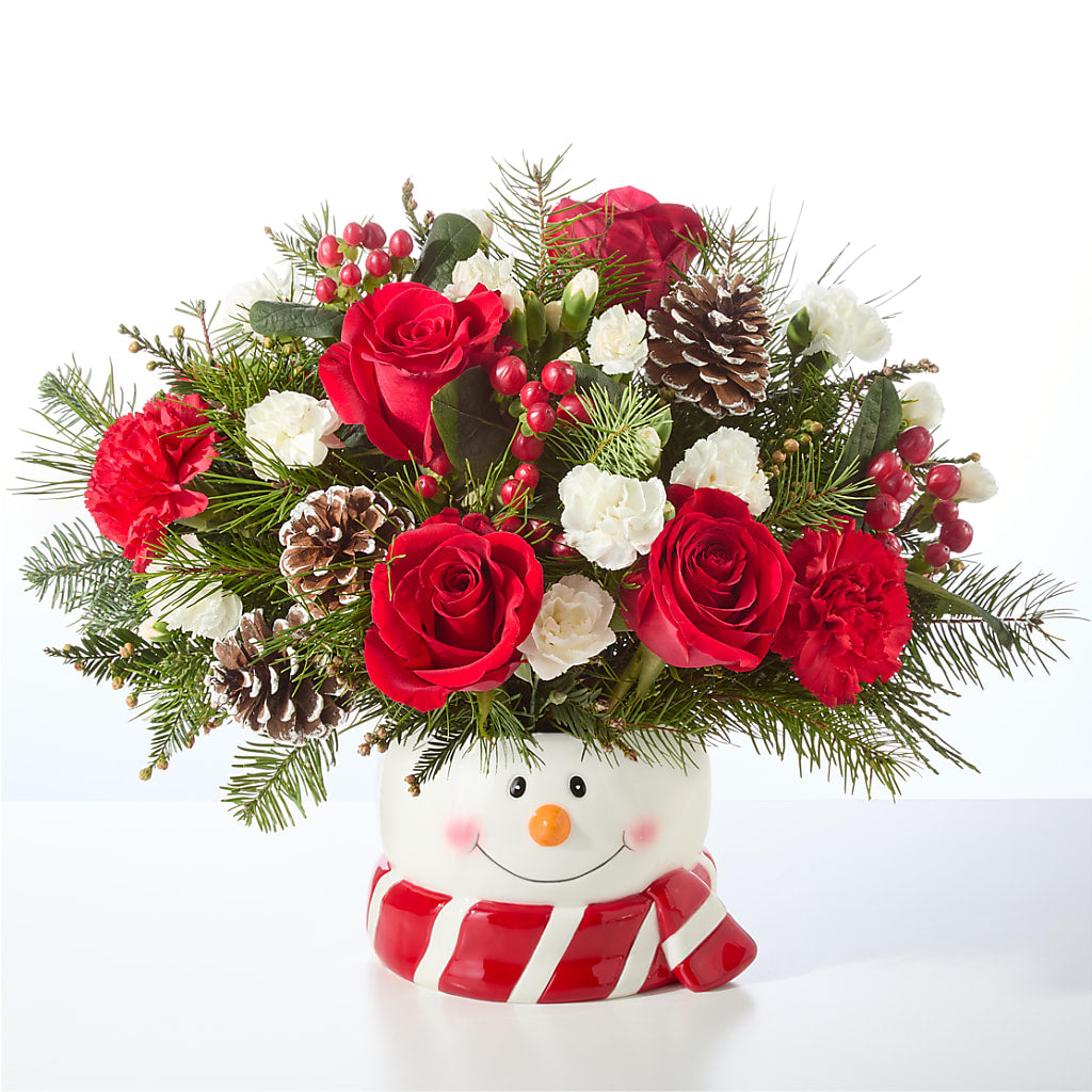 Jolly Snowman Bouquet – Blue Ridge Flowers, Blue Ridge GA
