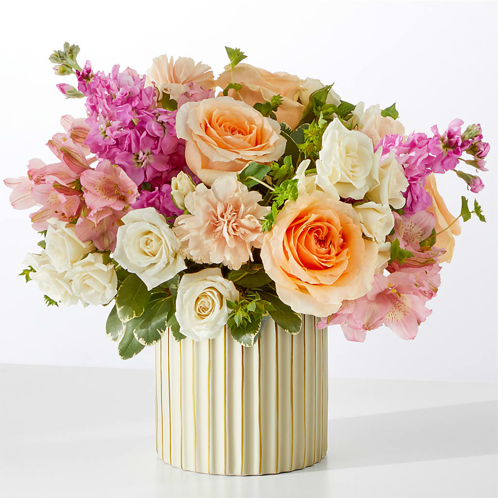Paradise Bouquet with Ivory Vase – Blue Ridge Flowers, Blue Ridge GA