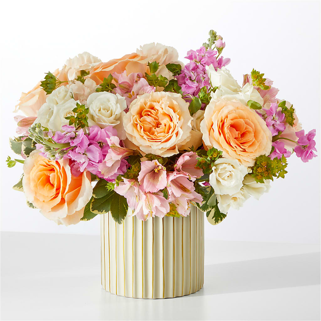 Paradise Bouquet with Ivory Vase – Blue Ridge Flowers, Blue Ridge GA