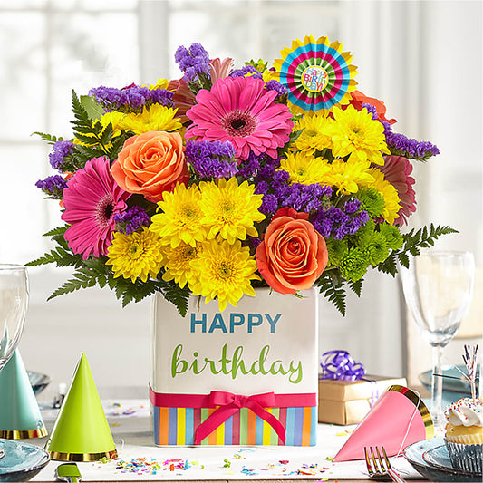 Birthday Brights Bouquet –  Blue Ridge Flowers, Blue Ridge GA