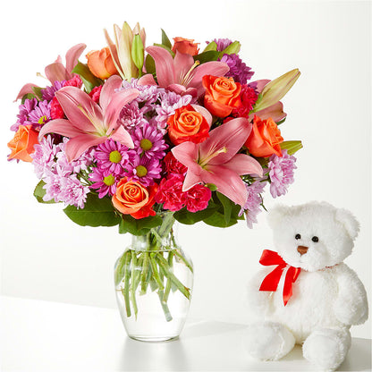 One and Only Bouquet and Bear Bundle –  Blue Ridge Flowers, Blue Ridge GA